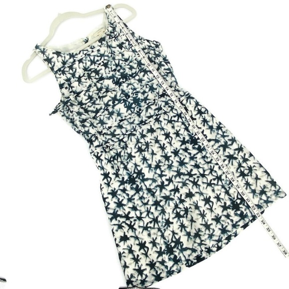J. Crew Blue Stars Layered Silk & Cotton Blend Midi Dress Size 4 - Picture 12 of 14